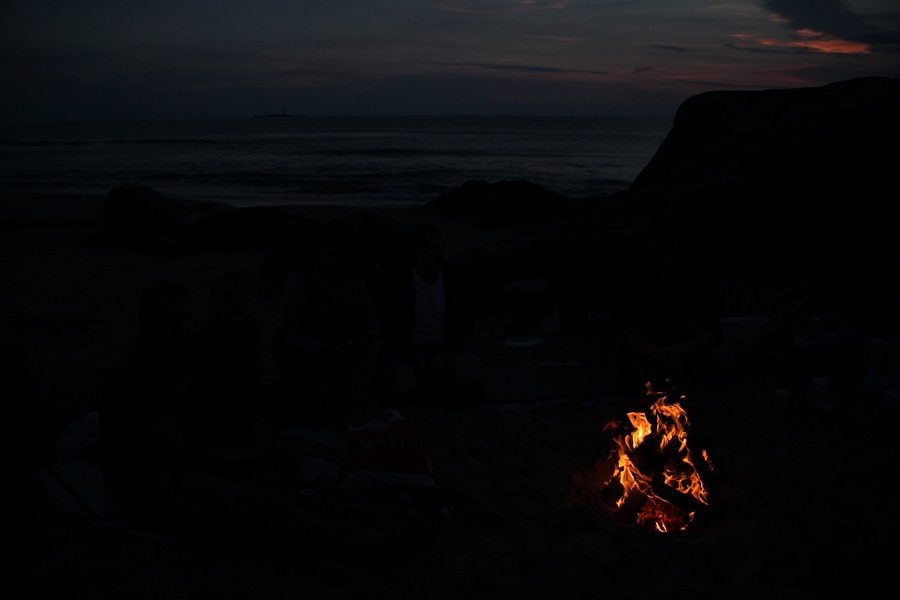 ognisko na plaży